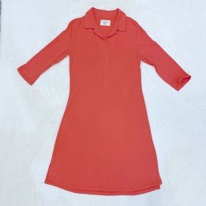 Like New SOUTHCOTT Katherine Coral Cotton Bamboo Henley Dress Size S